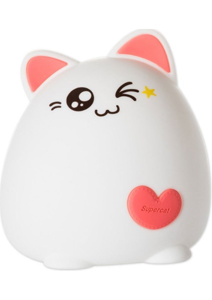 LED Gece Lambası Kedi Hayvan USB Şarj Silikon Karikatür Kreş Lambası Bebek Gece Lambası Çocuk Doğum Günü Hediyesi Oyuncak | LED Gece Işıkları (Pat Stil) (Yurt Dışından)