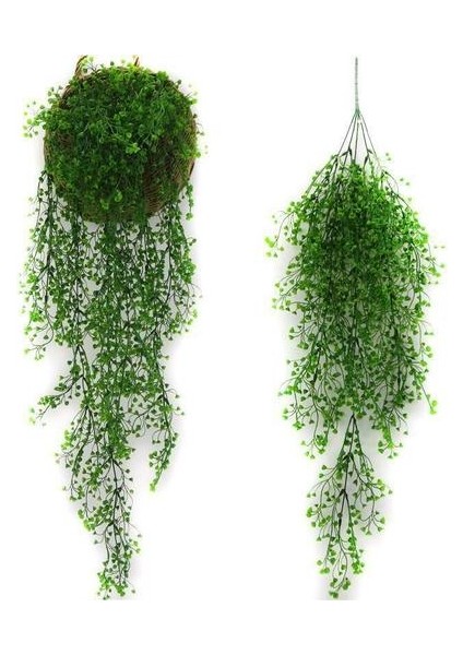 (Yeşil (2pcs)) Yapay Asılı Bitki Sepeti Ivy Sahte Asma Kapalı Dış Mekan Dekoru (Yurt Dışından)