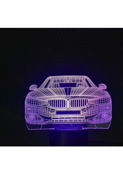 Lambalar 3D Araba Gece Lambası LED Optik Illusion Lamba 7 Renk Değişen Dokunmatik Masa Lambası Çocuklar Doğum Günü (Yurt Dışından) fiyatları