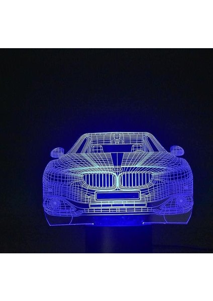Lambalar 3D Araba Gece Lambası LED Optik Illusion Lamba 7 Renk Değişen Dokunmatik Masa Lambası Çocuklar Doğum Günü (Yurt Dışından) modelleri