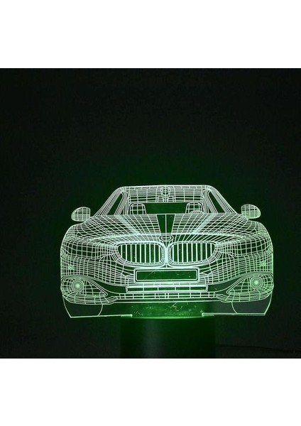 Lambalar 3D Araba Gece Lambası LED Optik Illusion Lamba 7 Renk Değişen Dokunmatik Masa Lambası Çocuklar Doğum Günü (Yurt Dışından) fırsatları