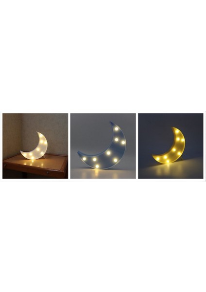 3 Adet LED Gece Işıkları Güzel Ay Lambası Çocuklar Hediye Oyuncak Bebek Çocuk Yatak Odası Dekorasyon Duvar Işık Iç Mekan Aydınlatma | LED Gece Lambası (Yurt Dışından)