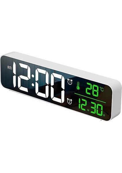 Müzik LED Dijital Çalar Saat Sıcaklık Tarihi Ekran Masaüstü Ayna Saatler Ev Masa Dekorasyon Elektronik Saat 2000 Mah | Alarm Saatleri (Yurt Dışından)