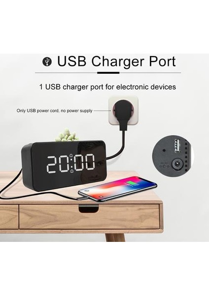 LED Dijital Çalar Saat Projeksiyon Masa Saat Elektronik Masaüstü Izle USB Uyandırma Fm Radyo Erteleme Fonksiyonu Sıcaklık Ekran | Alarm Saatleri (Yurt Dışından) modelleri
