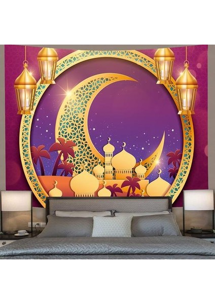 Ramazan Kareem Goblen Golden Müslüman Ay Fener Duvar Oturma Odası Yatak Odası Için Asılı Goblenler Ara Dormdecor | Dekoratif Gobiyeller (Yurt Dışından) modelleri