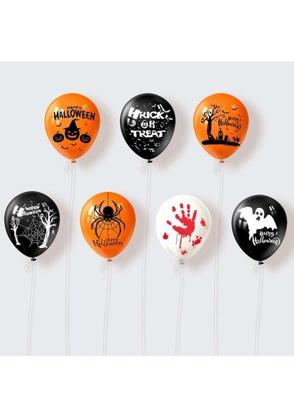 12 "cadılar Bayramı Süslemeleri Lateks Balonlar 18 Adet Cadılar Bayramı Eğlenceli Parti Balonları 7 Cadılar Bayramı Desenli (Yurt Dışından)