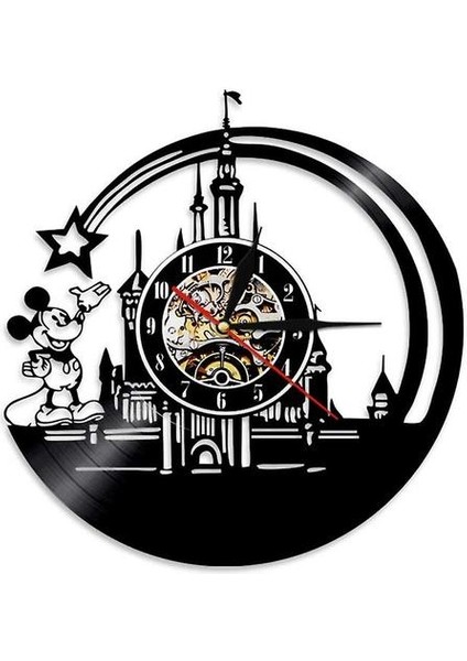 Disney Kayıt Duvar Saati, Retro Ev Dekorasyon Duvar Saati (Yurt Dışından)