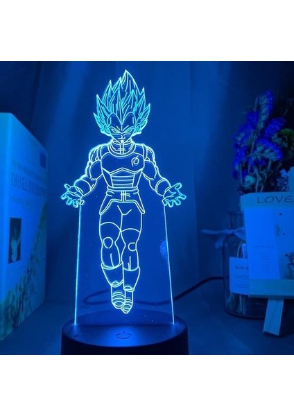 Dragon Ball Gotenks USB 3D Anime Gece Lambası Atmosfer LED Masa Lambası (Yurt Dışından)