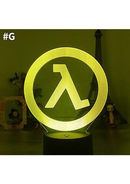 3D Gece Lambası Oyun Odası Masası Kurulum Aydınlatma Dekor Masada Ps Gamepad Şekli Oyun Konsolu Simgesi Logo Sensörü Işık Başucu Hediye (Tip F) (Yurt Dışından)
