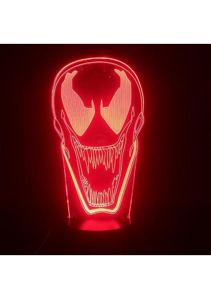 Venom 3D LED Gece Lambası Yatak Odası Masa Lambası Renk Değiştirme (Yurt Dışından)