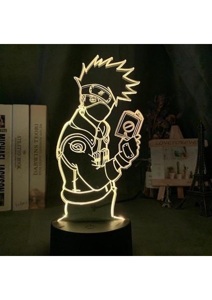 Naruto Kakashi 3D LED Gece Lambası Çocuklar Yatak Odası Masa Lambası (Yurt Dışından)