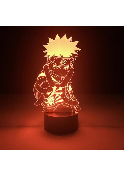 Uzumaki Naruto 3D LED Gece Lambası Çocuk Yatak Odası Nightlight Lambası (Yurt Dışından)