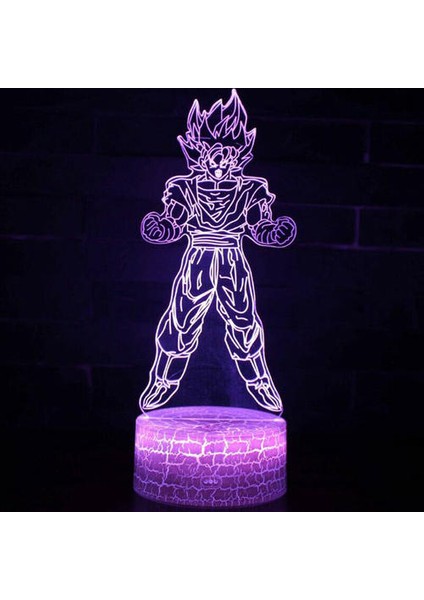 (Tip G) 3D Dragon Ball Z LED Küçük Gece Işık Oğlu Goku Masa Masası Lamba Dekor Çocuk Oyuncakları (Yurt Dışından)