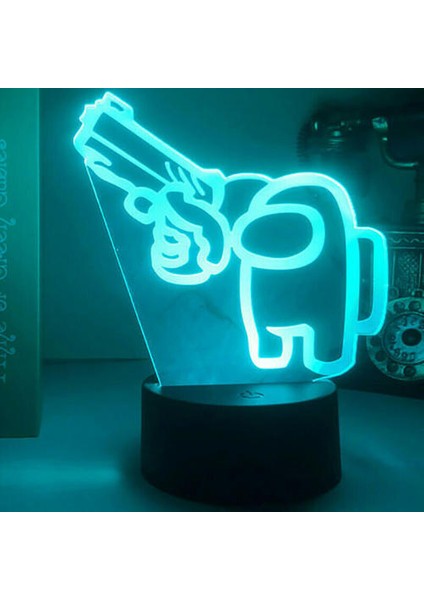 Bizimle Oyun Gece Gece Lambası USB 7 Renk LED Lamba (Yurt Dışından) modelleri