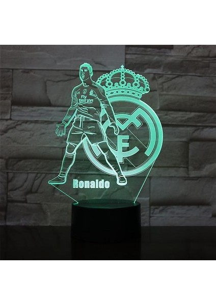 Ronaldo Çocuklar Yatak Odası Anime Masa Lambası 3D LED Gece Lambası (Yurt Dışından)