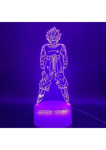 Ejderha Topu USB 3D Anime Gece Işık Atmosfer LED Masa Lambası (Yurt Dışından)