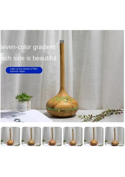 Ev Elektrik Uçucu Yağ Aromaterapi Difüzör Ahşap Tahıl ile Ultrason Hava Aroma Nemlendirici 7 Renkler Işık 6h Zamanlayıcı 350ML | Nemlendiriciler (Yurt Dışından) fırsatları