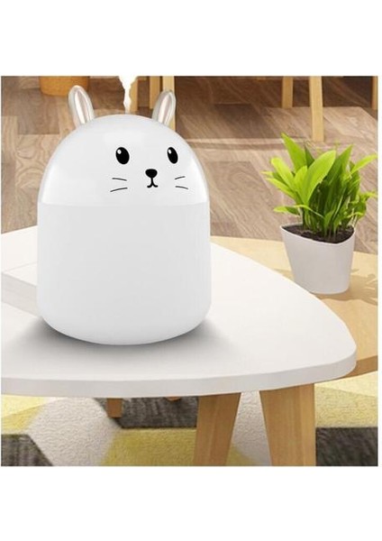 Sevimli Tavşan Mini USB Hava Nemlendirici 250ML Aroma Uçucu Yağ Difüzör Ev Araba Sisleyici Mist Maker ile LED Gece Lambası | Nemlendiriciler (Yurt Dışından) modelleri