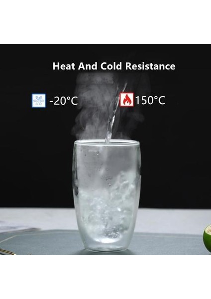 450 ml Çift Katmanlı Cam Kahve Kupa Kapak Sızdırmaz Seyahat Süt Çay Bardağı Güzel Hediyeler | Kupalar (Pembe) (Yurt Dışından)
