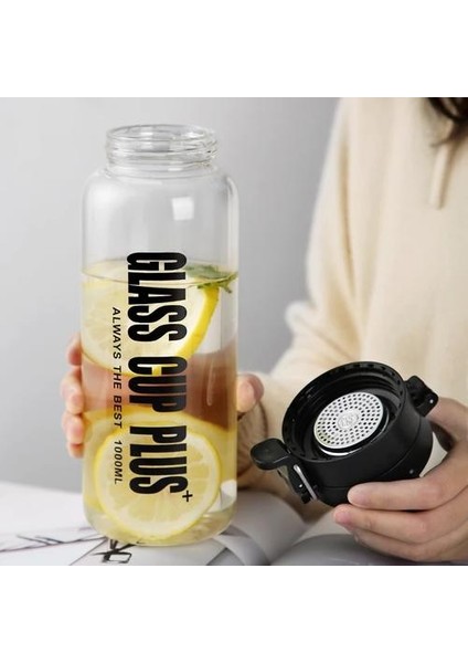 Büyük Kapasiteli Taşınabilir Cam Su Şişeleri 0.6l Spor Kamp Bisiklet Su Şişesi Moda Isıya Dayanıklı Şişe | Su Şişeleri (Yurt Dışından)