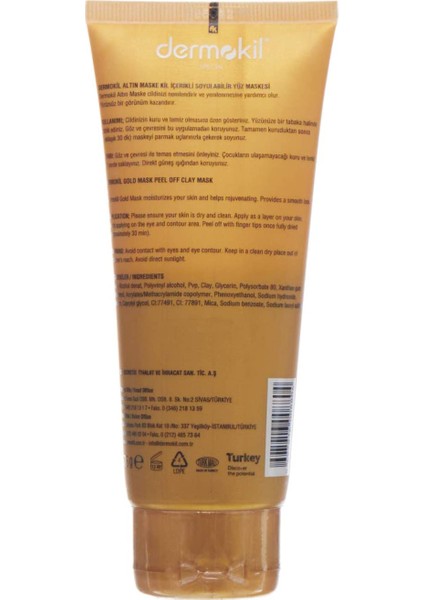 Kil Içerikli Soyulabilir Gold Maske (75 Ml)