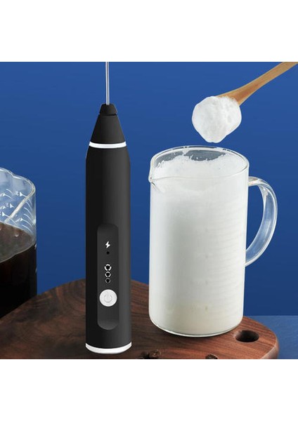 3 Hızlar Elektrikli Çırpma Kahvesi Süt Içecek Frooter Foamer Mikser USB Şarj Edilebilir El Gıda Blender Mutfak Yumurta Çırpıcı Mikser | Sütlü Anneler (Yurt Dışından)