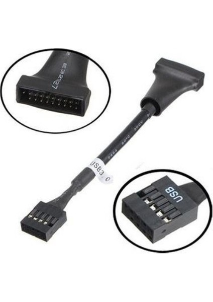 USB 3.0 To USB 2.0 9pin Anakart USB 3.0 20 Pin 19 Pin 480 Mbps