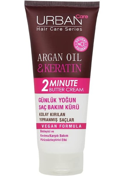 Argan Oıl & Keratin 2 Minte Butter Cream Argan Yağı (200 Ml)
