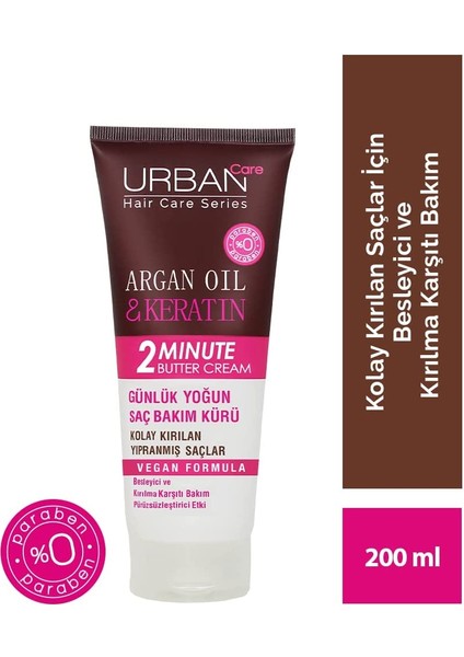 Argan Oıl & Keratin 2 Minte Butter Cream Argan Yağı (200 Ml) modelleri