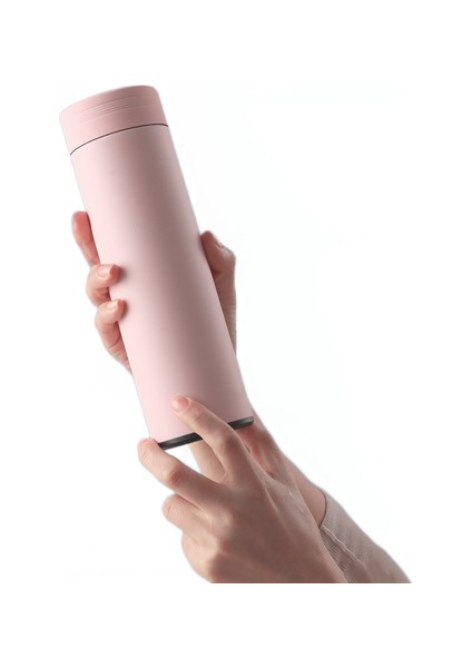 Akıllı Termos Şişesi Sıcaklık Ekran Sıcak Su Yalıtımlı Fincan Çay Filtresi ile 304 Paslanmaz Çelik Tumbler Vakum Şişesi | Vakum Şişeleri ve termoslar (Pembe) (Yurt Dışından)