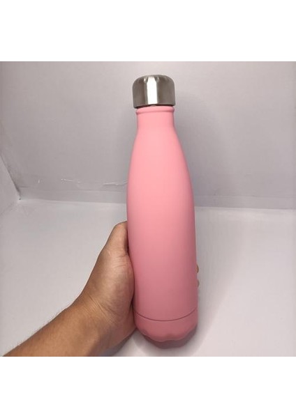 500 ml Çift Duvar Paslanmaz Çelik Termal Flask Moda Vakum Termos Açık Taşınabilir Spor Termal Içecek Su Şişesi | Su Şişeleri (Pembe) (Yurt Dışından)