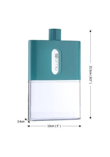 Taşınabilir 530 ml A5 Boyutu Açık Su Şişesi Yaratıcı Plastik Seyahat Spor Kağıt Kare Öğrenciler Için Düz Su Isıtıcısı | Su Şişeleri (Yeşil) (Yurt Dışından)