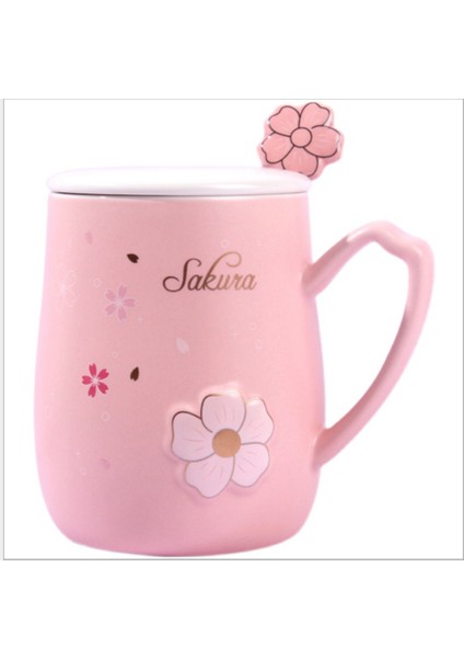 Sevimli Küçük Kahve Kupa Kupası Açık Süt Sakura Kahve Kupalar Seyahat Kız Seramik Canecas Cafe Criativas Kahve Fincanı Sevimli | Eski Moda Cam (Pembe) (Yurt Dışından)