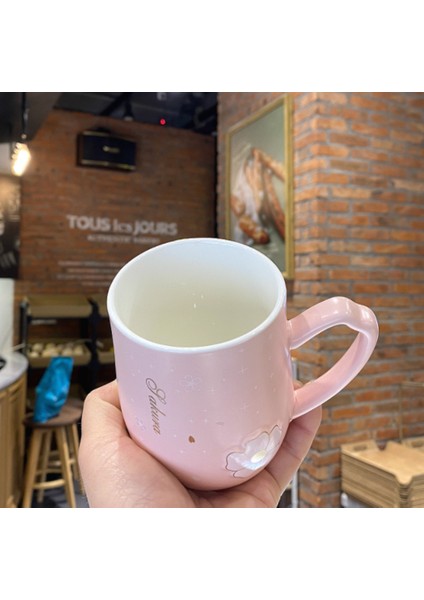 Sevimli Küçük Kahve Kupa Kupası Açık Süt Sakura Kahve Kupalar Seyahat Kız Seramik Canecas Cafe Criativas Kahve Fincanı Sevimli | Eski Moda Cam (Pembe) (Yurt Dışından)