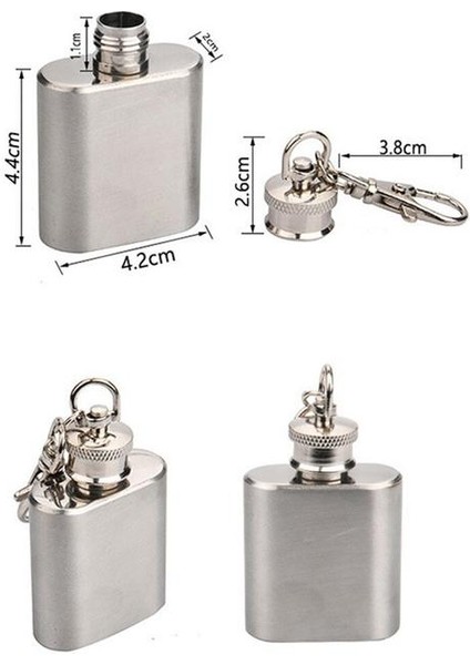 304 Paslanmaz Çelik Küçük Hip Şişesi Çanta Anahtarlık Seyahat Gece Balıkçılık Kamp Şarap Su Isıtıcısı Taşınabilir Paslanmaz Çelik Hip Flask | Hip Şişeleri (Yurt Dışından)