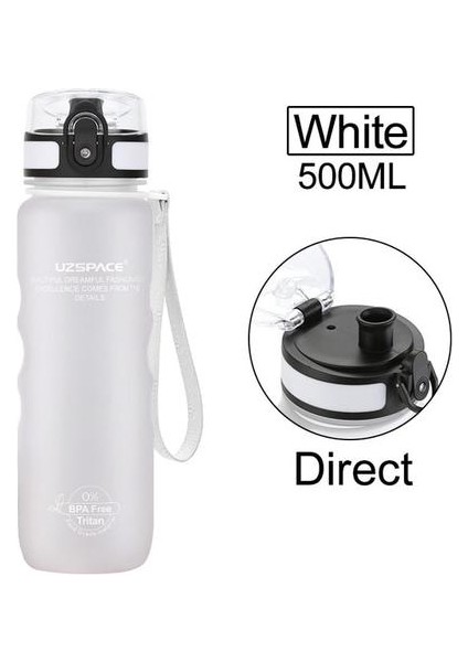 Spor Su Şişesi Doğrudan Içecek Veya Saman Meyveli Demlik Şişesi 500ML Taşınabilir Sızdırmaz Plastik Drinkware | Su Şişeleri (Beyaz) (Yurt Dışından) fırsatları