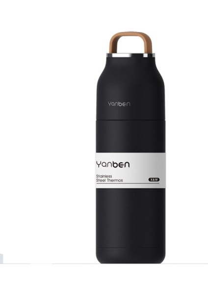 Seyahat Su Şişesi 304 Paslanmaz Çelik Termos Şişe Termal Kupası Vakum Şişesi 350 ml Kahve Yalıtımlı Fincan Termo Kupa 6 12 Saat | Vakumlu Şişeler ve termoslar (Balck) (Yurt Dışından)