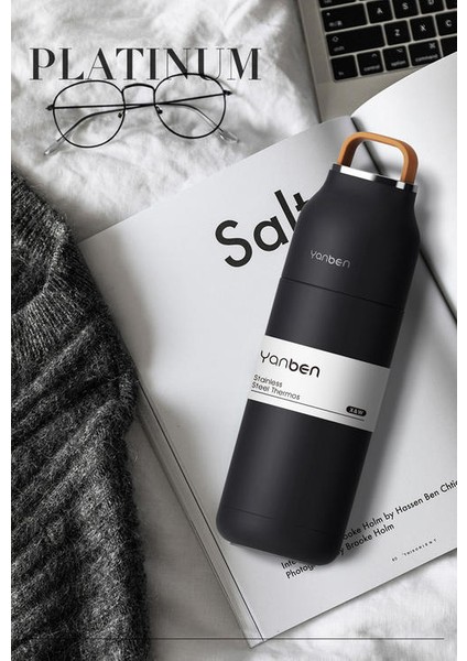 Seyahat Su Şişesi 304 Paslanmaz Çelik Termos Şişe Termal Kupası Vakum Şişesi 350 ml Kahve Yalıtımlı Fincan Termo Kupa 6 12 Saat | Vakumlu Şişeler ve termoslar (Balck) (Yurt Dışından)