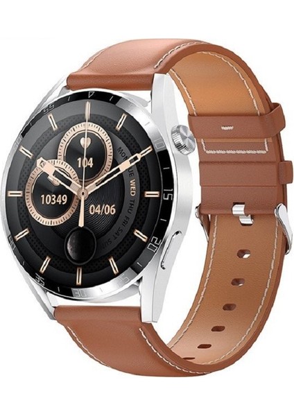 Watch G3 Pro Kahverengi Akıllı Saat Iphone ve Android Tüm Telefonlara Uyumlu