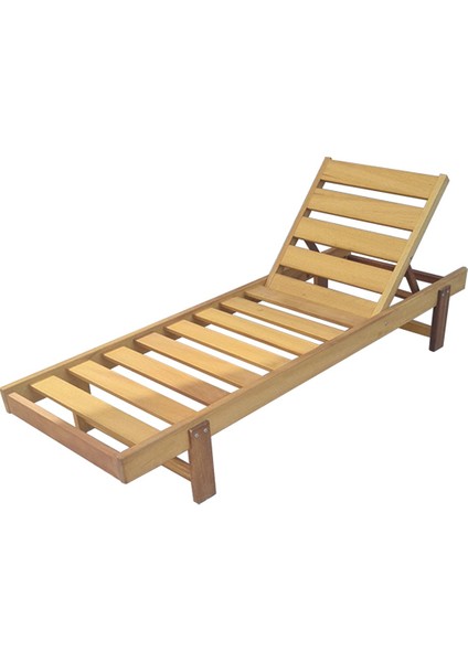 Form Outdoor Iroko Ahşap Şezlong