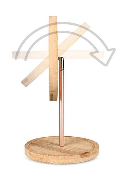 Ayrılabilir Ahşap LED Makyaj Aynası Dokunmatik Ekran Aynalar Masaüstü Makyaj Kozmetik Ayna USB Şarj Dropshipping 40 # 12 | Makyaj Aynaları (Yurt Dışından)
