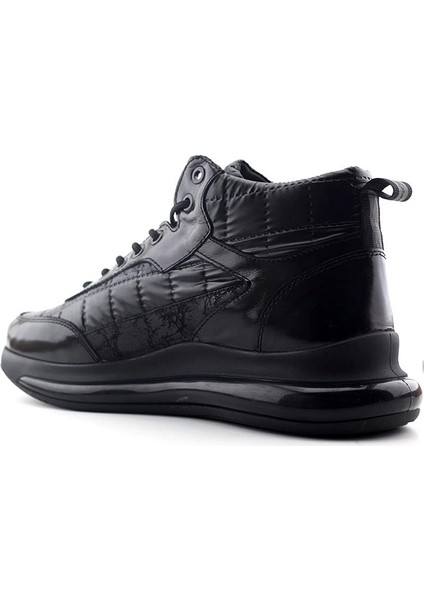 14093 Casual Erkek Bot Siyah Rugan Baskılı modelleri