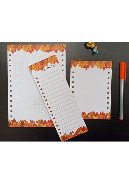 Çınar Bloknot 3'lü Set A5 Noktalı A6 Çizgisiz To Do List
