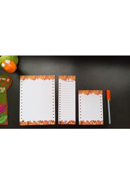 Çınar Bloknot 3'lü Set A5 Noktalı A6 Çizgisiz To Do List