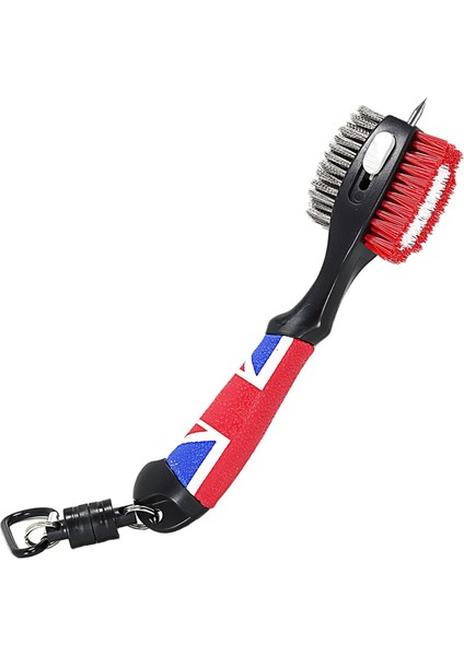 Taşınabilir Golf Temizleyici Geri Çekilebilir Fırça Topu Temizleme Aracı Ingiliz Bayrağı (Yurt Dışından)