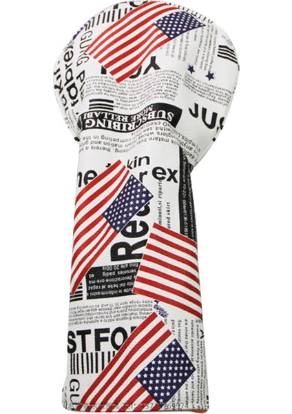 Pu Golf Ahşap Kafa Kapak Su Geçirmez Golf Kulübü Headcover Koruma Guard Yıldız Çizgili 1 (Yurt Dışından)
