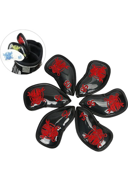 6 x Dayanıklı Golf Demir Headcover Kum Kuma Unise x Derece Koruma Kırmızı (Yurt Dışından) modelleri