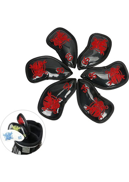 6 x Dayanıklı Golf Demir Headcover Kum Kuma Unise x Derece Koruma Kırmızı (Yurt Dışından) indirimleri