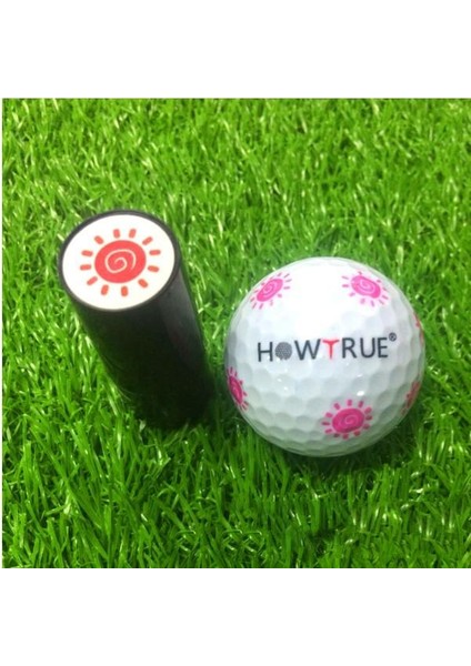Sayı 2 Pcs Silikon Plastik Golf Topu Stamper Damga Güneş Şekli Tasarım (Yurt Dışından) modelleri