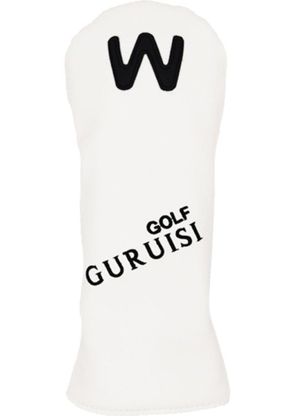 Su Geçirmez Golf Ahşap Kafa Kapak 1 3/5 Ut Atıcı Kollu Fairway Headcover Beyaz 3 35 x 12 cm. (Yurt Dışından)